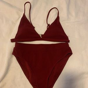 Maroon Shein bikini XL
